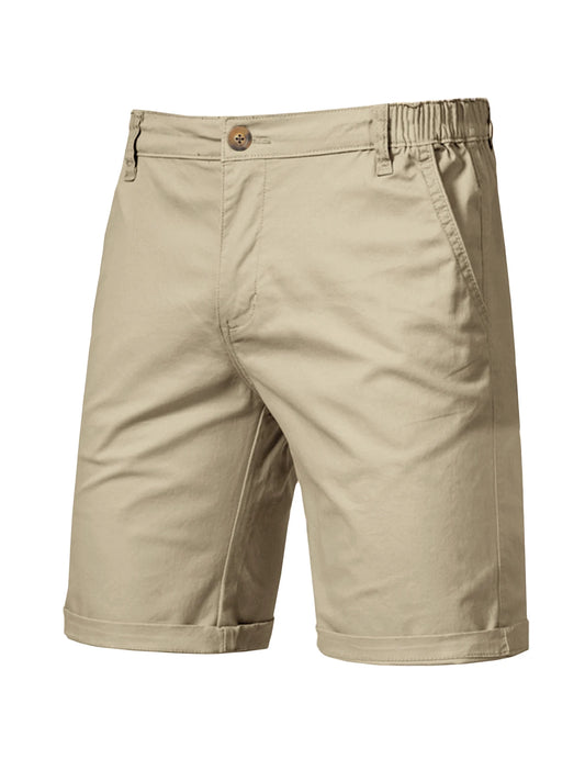 Mens Casual Khaki Golf Shorts