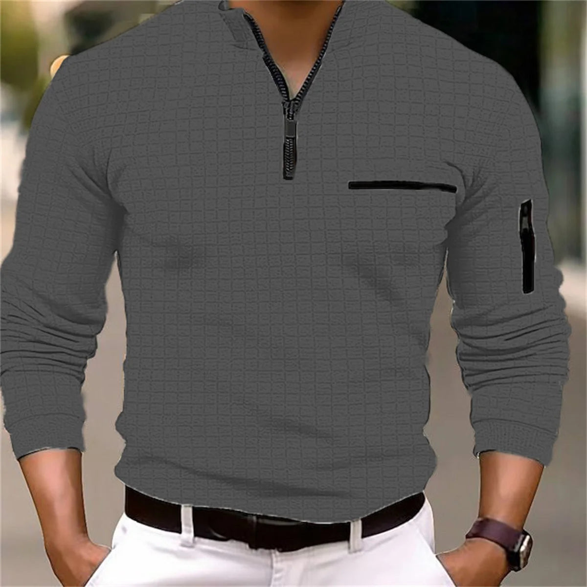 Men's Long Sleeve Golf Pullover