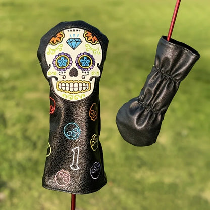 Mexican Sugar Skull Pattern Golf Club Covers