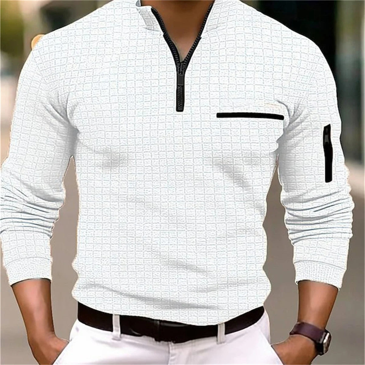 Men's Long Sleeve Golf Pullover
