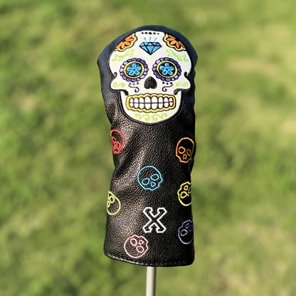 Mexican Sugar Skull Pattern Golf Club Covers