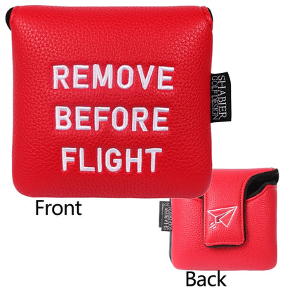 'REMOVE BEFORE FLIGHT' Embroidery Magnet Closure Golf Headcover