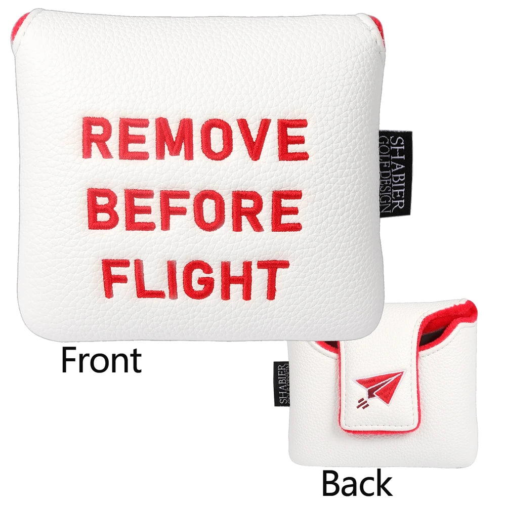 'REMOVE BEFORE FLIGHT' Embroidery Magnet Closure Golf Headcover