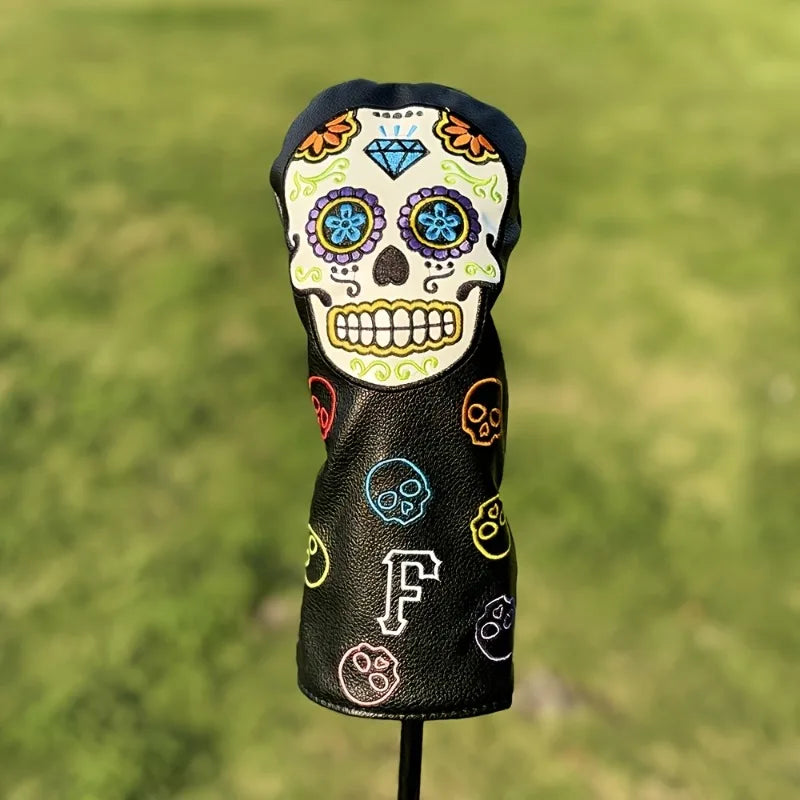 Mexican Sugar Skull Pattern Golf Club Covers