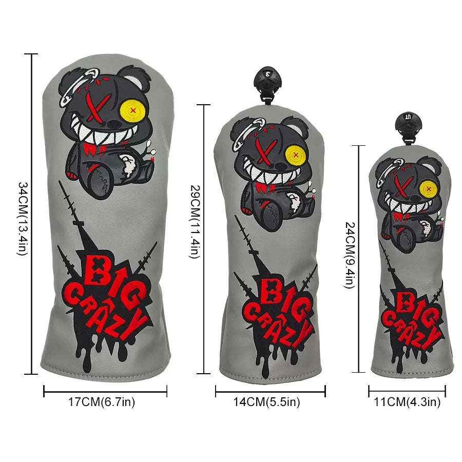 "Big Crazy" Golf Club Covers