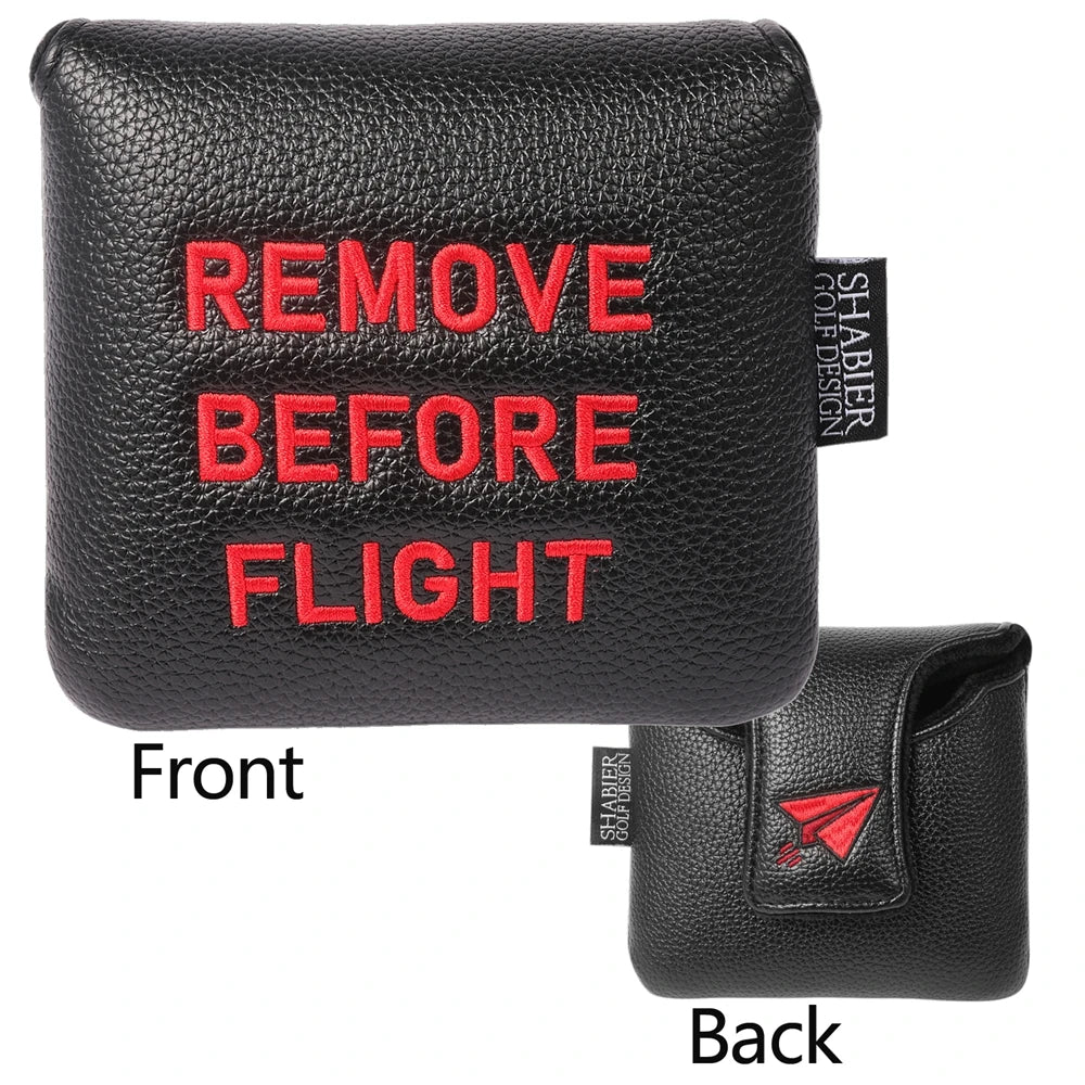 'REMOVE BEFORE FLIGHT' Embroidery Magnet Closure Golf Headcover