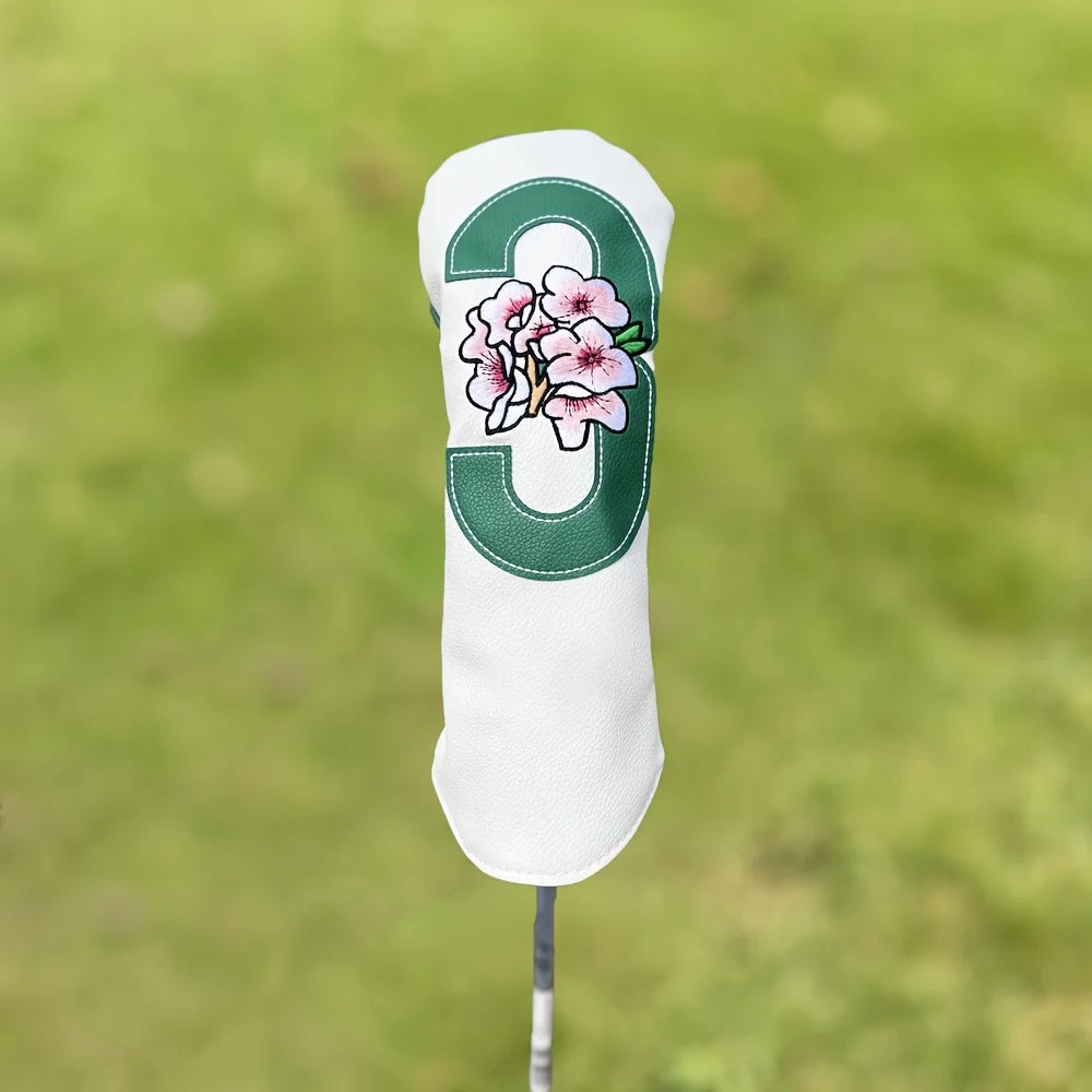 Floral Series White Golf Club Head Covers