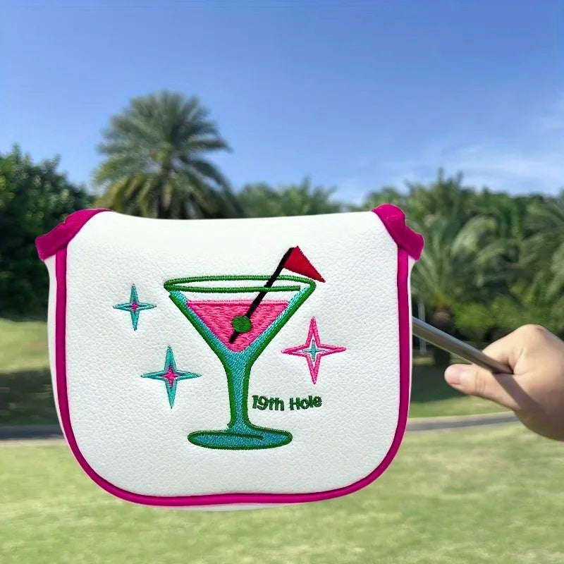 Elegant Martini Glass Putter Cover "19th Hole"