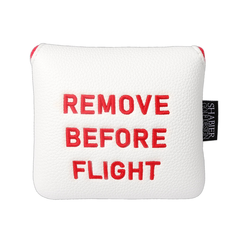 'REMOVE BEFORE FLIGHT' Embroidery Magnet Closure Golf Headcover