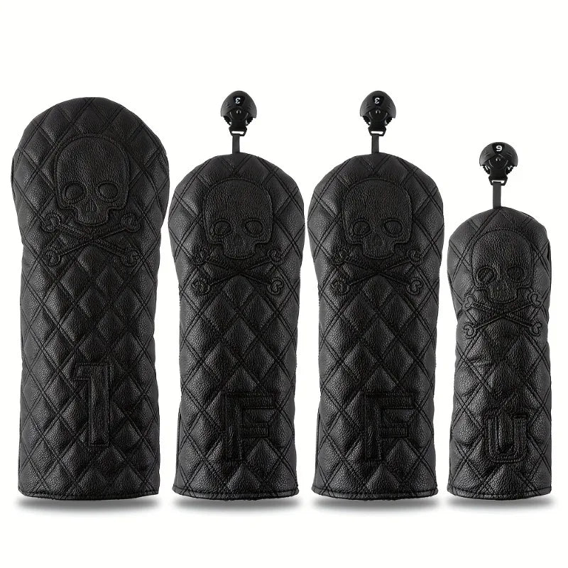 Black Skeleton Golf Club Covers