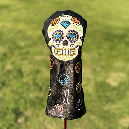 Mexican Sugar Skull Pattern Golf Club Covers