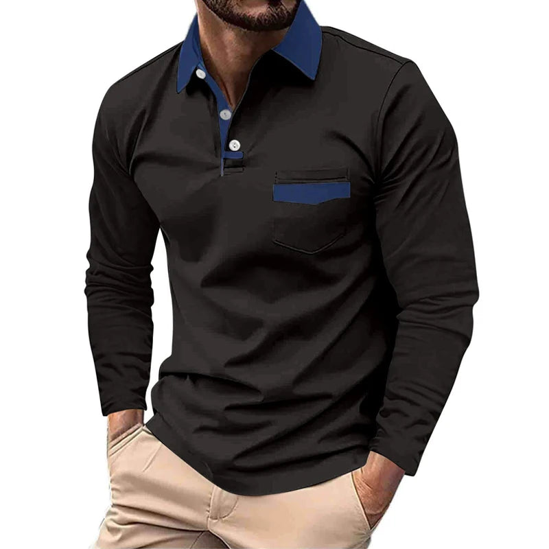Men's Long Sleeve Golf Polo