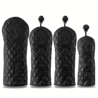 Black Skeleton Golf Club Covers