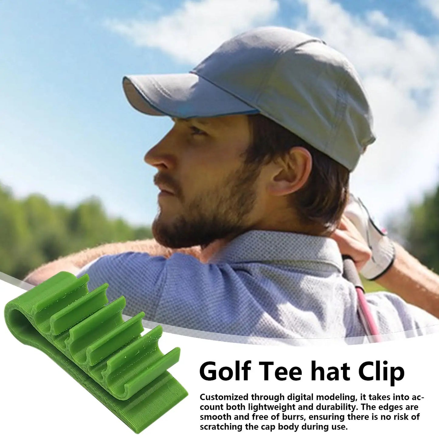 Golf Tee Holder - Hat Clip