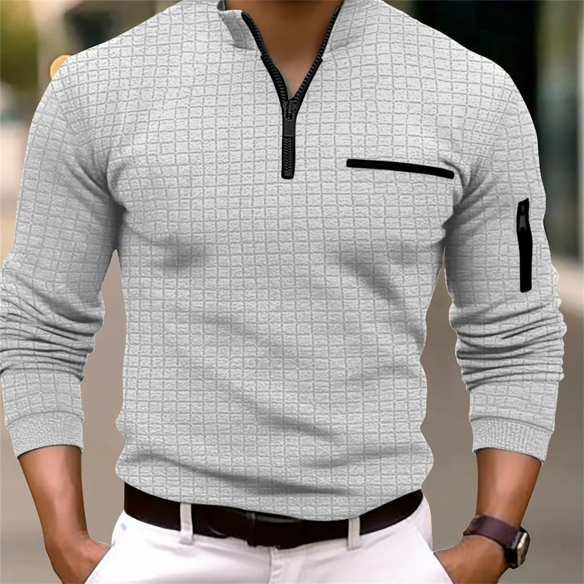 Men's Long Sleeve Golf Pullover