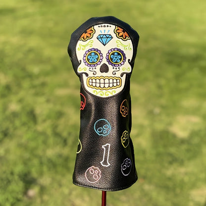 Mexican Sugar Skull Pattern Golf Club Covers