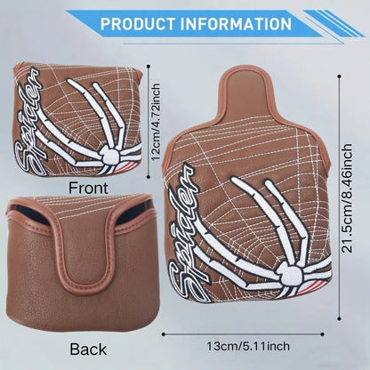 Spider Embroidered Golf Club Square Putter Cover