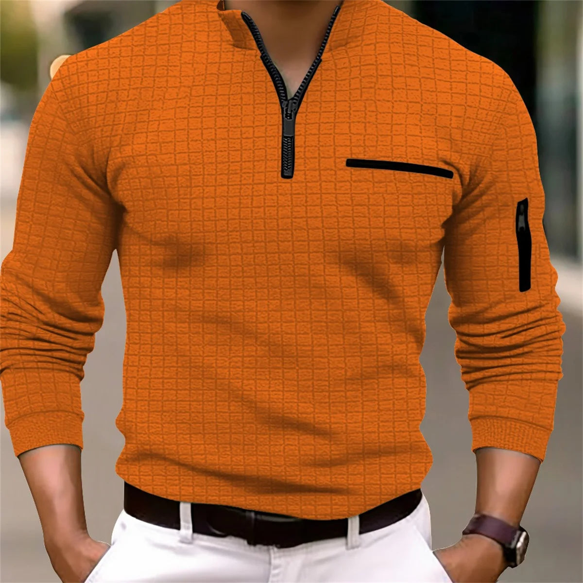 Men's Long Sleeve Golf Pullover