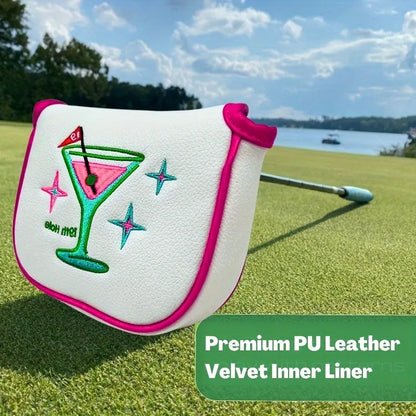 Elegant Martini Glass Putter Cover "19th Hole"