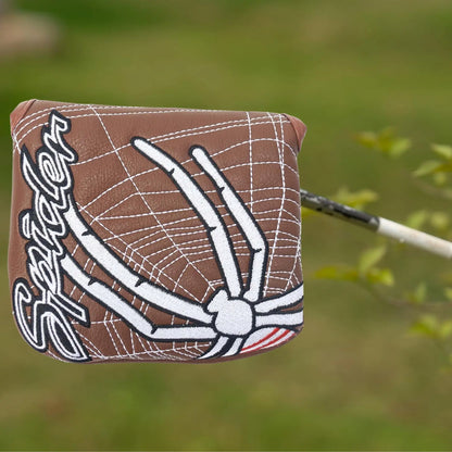 Spider Embroidered Golf Club Square Putter Cover