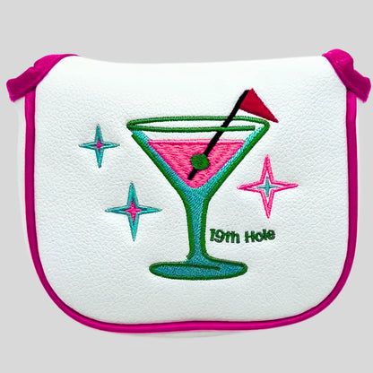 Elegant Martini Glass Putter Cover "19th Hole"